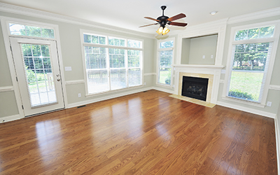 Stained wood floor